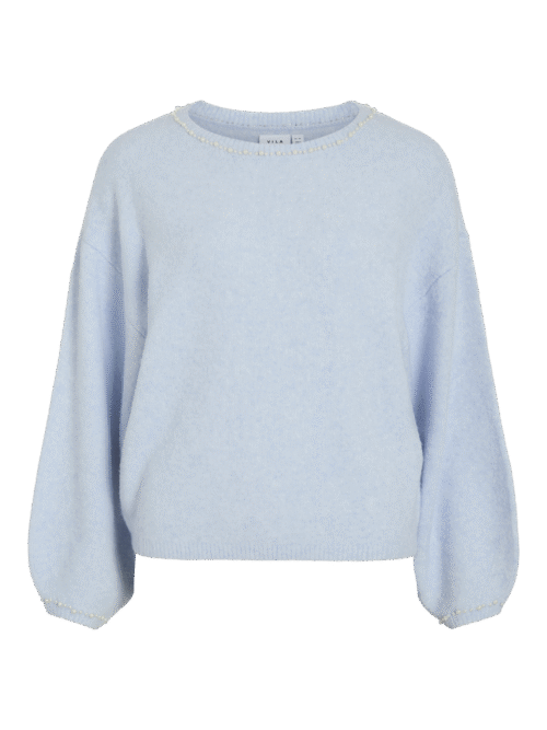 VILA VISTELLA L/S PEARL DETAIL KNIT PULL