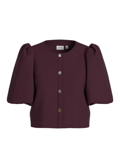 VILA VITALIAMA O-NECK 2/4 OPEN SHORT TOP